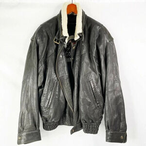 Marco Pierguidi Mens Size Italy 54 Leather Bomber
